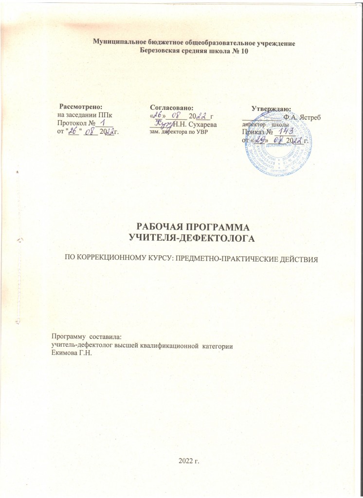 Рабочие программы по коррекционным курсам 0